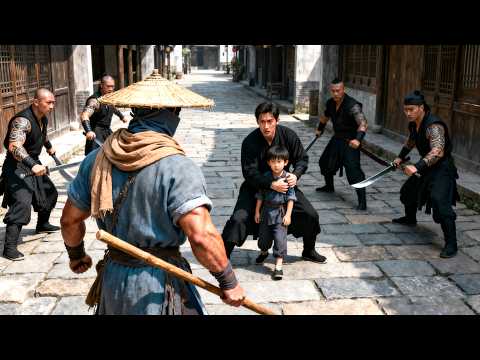 A mysterious hero saves a boy! Using only a stick, he carves a bloody path through 100 soldiers!