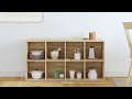 Boekenkast/dressoir hout 66x30x130 cm eikenkleurig | video 1