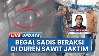 Begal Sadis Beraksi di Duren Sawit Jaktim Terekam CCTV,  Pelaku Bawa Sajam & Buntuti Korban