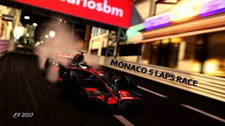 F1 2017 | Monaco night rain 5 laps race | Legend AI