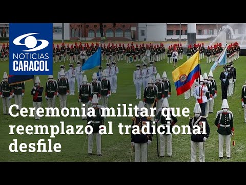 Así fue la ceremonia militar que reemplazó al tradicional desfile del 20 de Julio