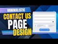 How To Create A Minimalistic Contact Us Page In Elementor WordPress