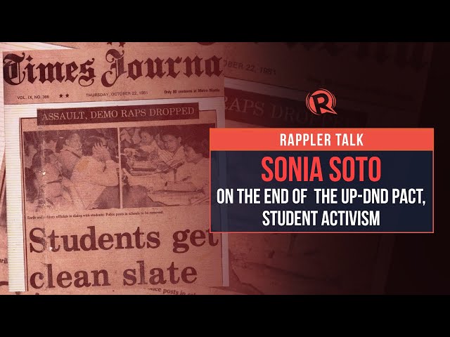 Rappler Talk: Sonia Soto on end of UP-DND pact, student activism