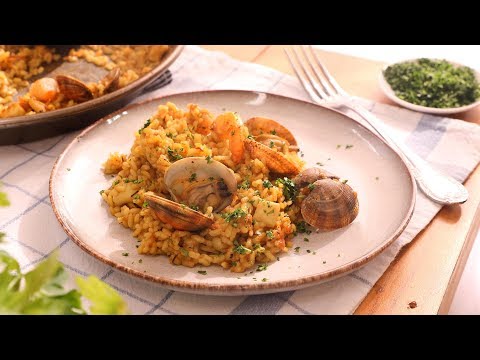 Paella de pescado y marisco - Cocinatis