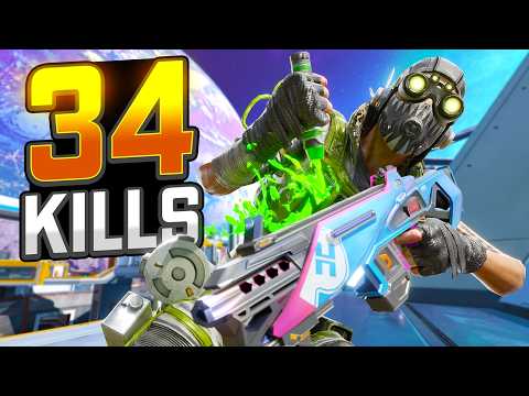 INSANE Octane 34 KILLS and 7,525 Damage Apex Legends