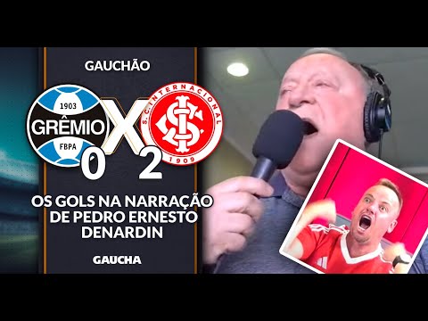 NARRAÇÃO DE PEDRO ERNESTO DENARDIN E REAÇÃO DE VAGUINHA EM GRÊMIO 0 x 2 INTER | 08/03/2025