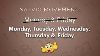 Satvic Movement Videos to Release Every Day From Monday to Friday