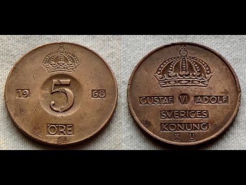 5 Öre (Gustaf VI Adolf) - SWEDEN 1968