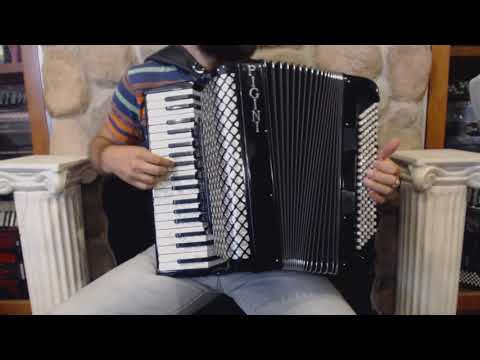 3486 - Black Pigini Wing 374 Piano Accordion LMMM 37 120 image 2