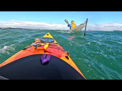 Very windy! From Rangitoto Island to North Head