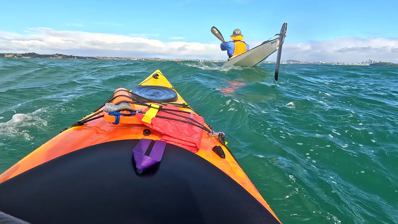 Very windy! From Rangitoto Island to North Head