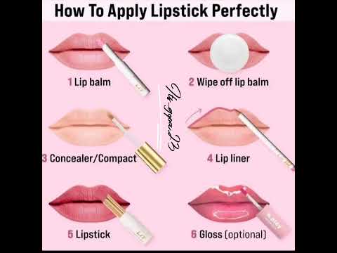 How to apply lipstick perfectly | Beginners Guide | #lipswatch #lipcare #lipgloss #lipstick