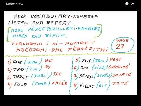 Gjuha Angleze Klasa 5 Kapitulli 2 Mësimi 4 LESSON 4 CHAPTER 2