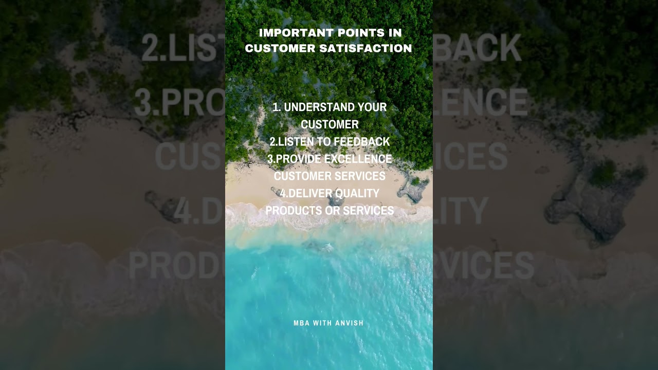 Important Points in Customer Satisfaction.