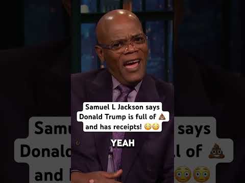 Samuel L Jackson says Trump is full of 💩 #election #politics #trump #samuelljackson #kamalaharris