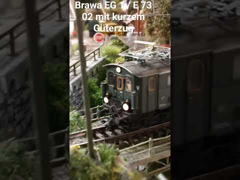 Brawa EG1 / E73 02 Altbau E-Lok mit kurzem Güterzug