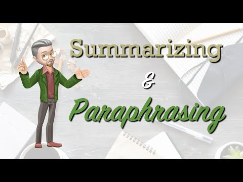 ESL Writing - Summarizing and Paraphrasing