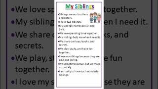 Download lagu Essay on My Siblings |10 Lines on My Siblings #siblings #sister #brother#family#youtubeshorts#shorts mp3 Download lagu Essay on My Siblings |10 Lines on My Siblings #siblings #sister #brother#family#youtubeshorts#shorts mp3