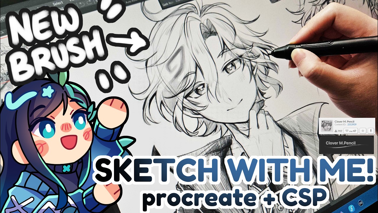 I Made A New Brush! | Sketch With Me!✏️
