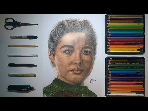 Drawing Yelena Belova (Florence Pugh) - Timelapse | AJ R