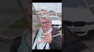 Cork man having none of pro Palestine protesters in his city he is not happy 👌💚🇮🇪💯 #cork #irishman