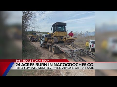 Multiple crews fight over 15-acre fire in Nacogdoches County