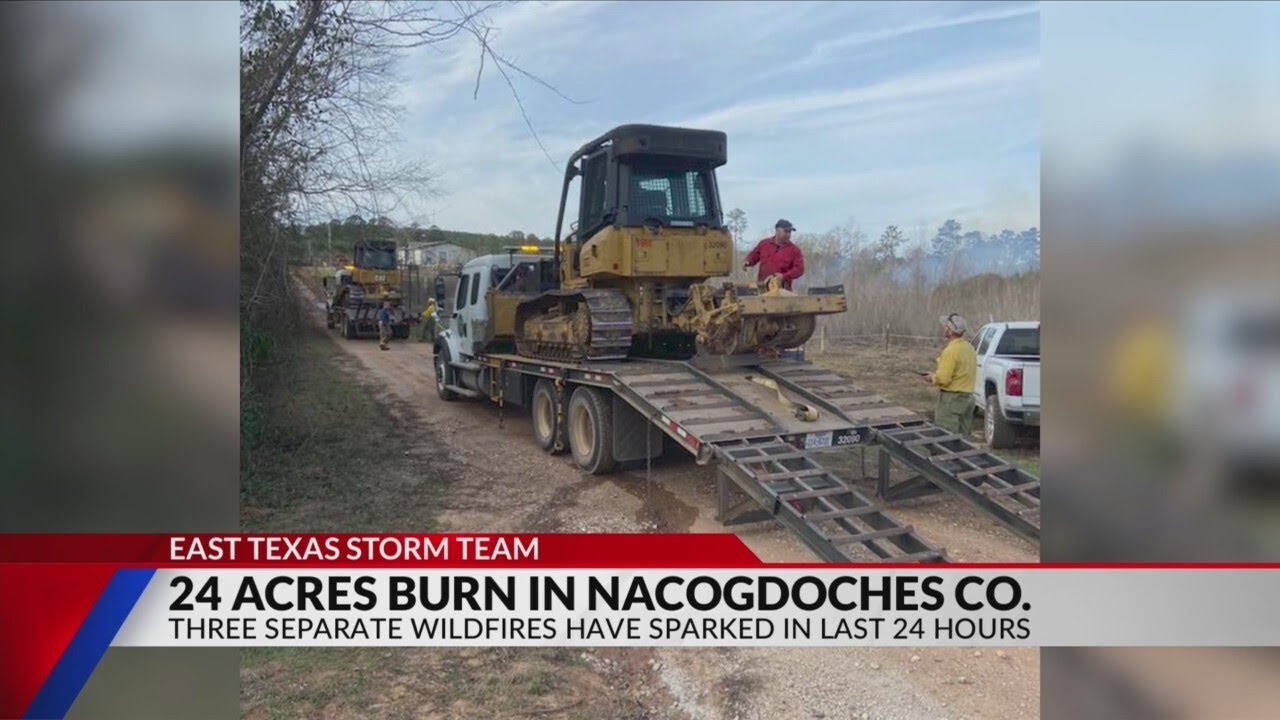 Multiple crews fight over 15-acre fire in Nacogdoches County