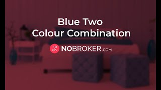 Blue Two Colour Combination for Bedroom Walls#colourcombinations #bedroomcolourcombination #NoBroker