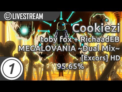 Cookiezi | toby fox + RichaadEB - MEGALOVANIA ~Dual Mix~ [Excors] +HD | 95.65% | Livestream