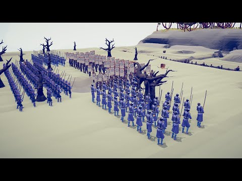 250x SAMURAI ATTACK TO THE MILITARY TRENCH | Totally Accurate Battle Simulator - TABS