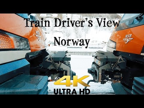TRAIN DRIVER'S VIEW: Decoupling and then driving Voss - Bergen in 4K UltraHD