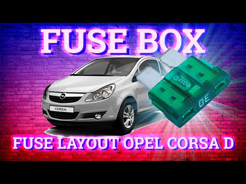 Opel Vauxhall Corsa D (2006-2014 )fuse box diagrams