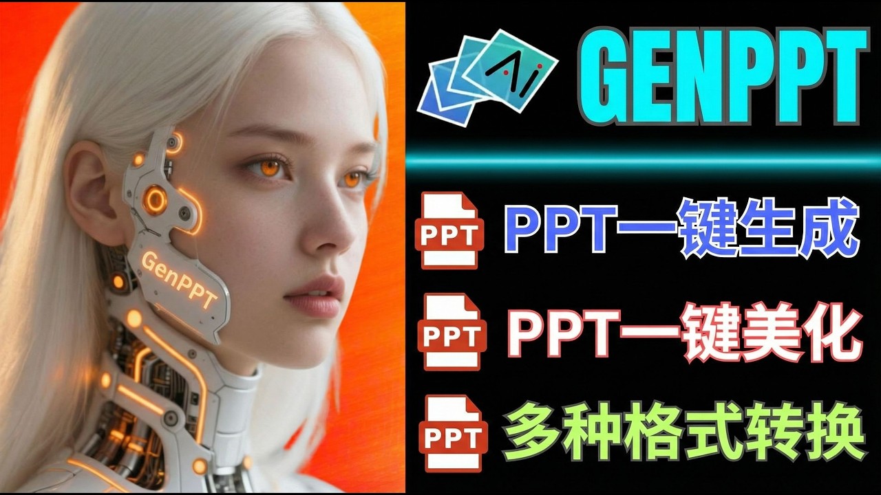 GenPPT AI：次世代AI PPT生成神器，一键生成/美化PPT, 支持多格式随意转换，基于Claude Opus 4.6，NanoBanana Pro模型驱动