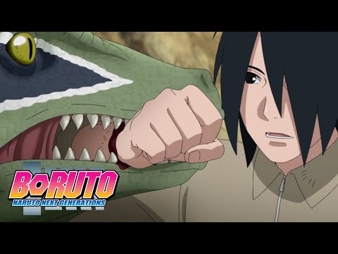 Sharringan Taming an Edo Tensei Dinosaur | Boruto: Naruto Next Generations