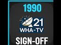WHA TV Channel 21 Madison Nightly Sign Off 1990 PBS Wisconsin