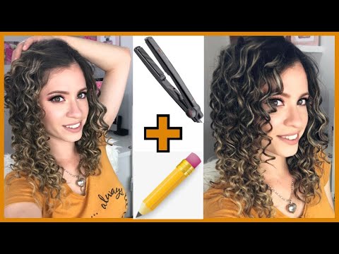 COMO HACER RIZOS AFRO CON LAPIZ Y PLANCHA | Rizos Definidos | NatyGloss