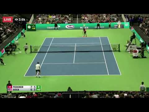 Federer SABRing Sock ||| Match For Africa 2018 Exhibition Match