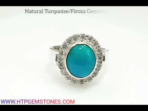 Original Turquoise/Firoza Ring Available in India | HTPGEMSTONES |