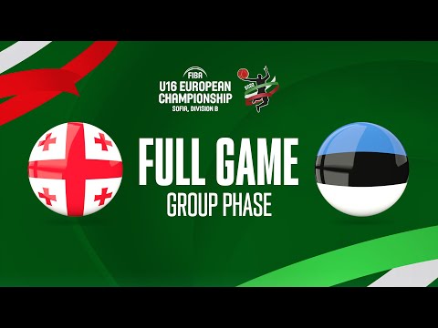 Georgia v Estonia | Full Basketball Game | FIBA U16 European Championship 2022 - Division B