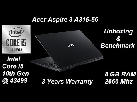 Acer aspire 3 A315-56 i5 10th Gen 1035G1 & 8GB RAM Best Laptop @ Rs.43499 price