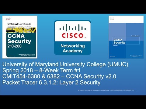 UMUC - CMIT 454 - CCNA Security - Spring 2018 - PT 6.3.1.2 Layer 2 Security - Week #5
