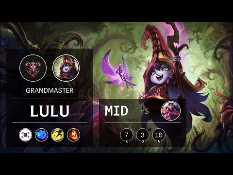 Lulu Mid vs Irelia - KR Grandmaster Patch 9.13