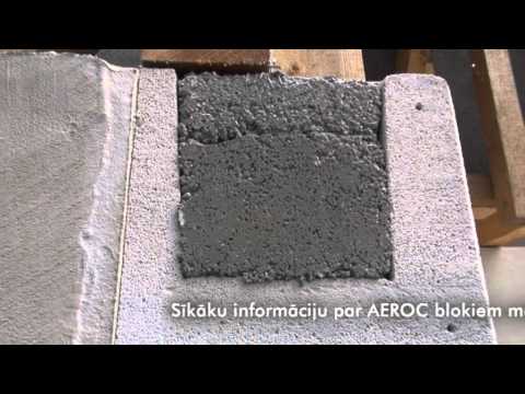 AEROC U bloki pārsedžu un ēkas monolītās jostas izveidei pirms mūrlatas