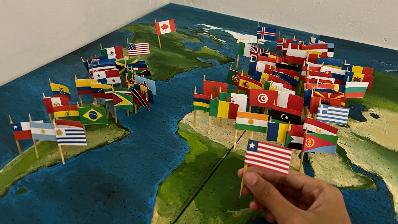 Every Country Flag Placed on the World Map 🗺️ 