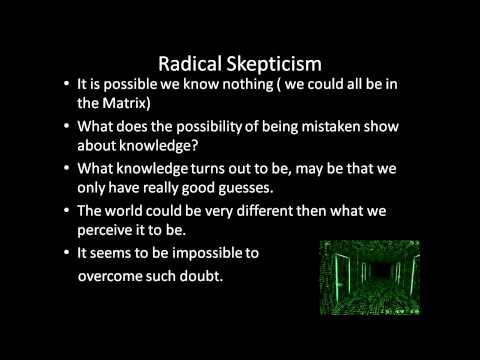 Introduction to Philosophy: Epistemology- Skepticism
