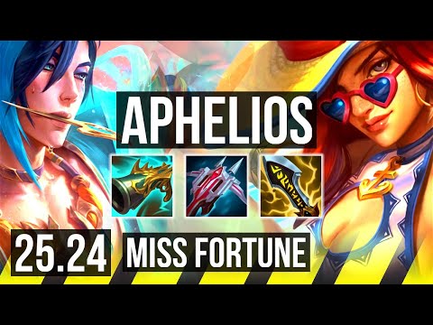 APHELIOS & Lulu vs MISS FORTUNE & Leona (ADC) | Good KDA: 16/1/5 | KR Master | 25.24