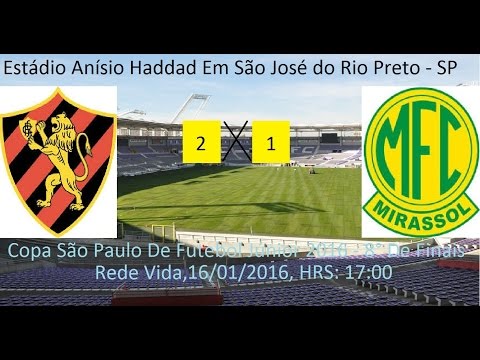 Copa São Paulo de Futebol 2016 Sport de Recife PE 2 x 1 Mirassol SP