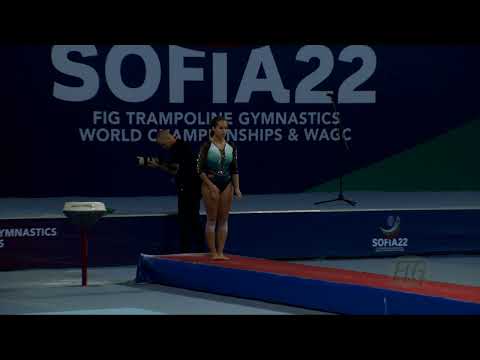 GRACIO Ines (POR) W - 2022 Trampoline Worlds, Sofia (BUL) - Q Tumbling Exercise 1