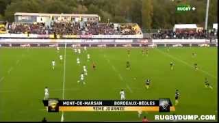 preview picture of video 'Rugby in France 2012 2013 round 09 Mont-de-Marsan Bordeaux Romain Poite'