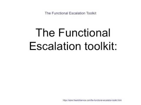 The Functional Escalation Toolkit